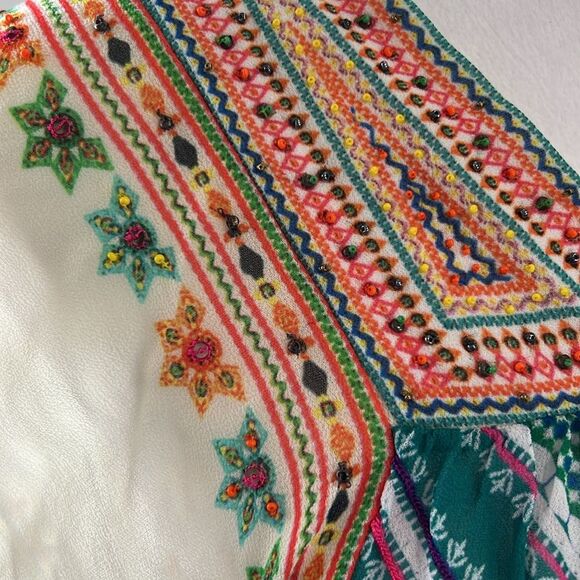 Anthropologie Tanvi Kedia Veena Beaded Caftan Kimono Small Boho - Picture 6 of 8